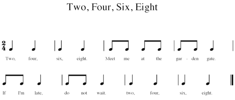 Two, Four, Six, Eight Beat and Rhythm Activity