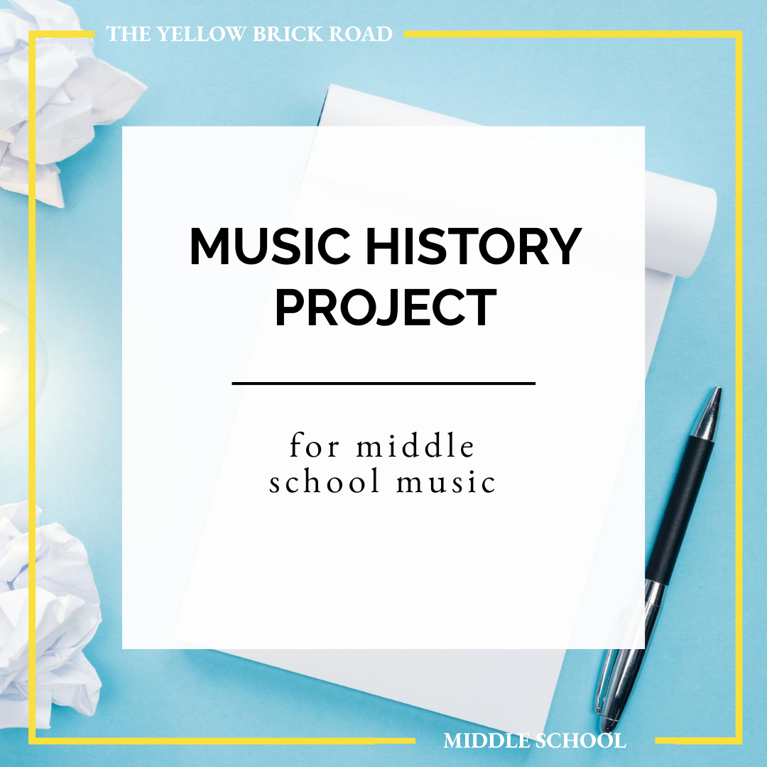 Music History Project for Middle School Music