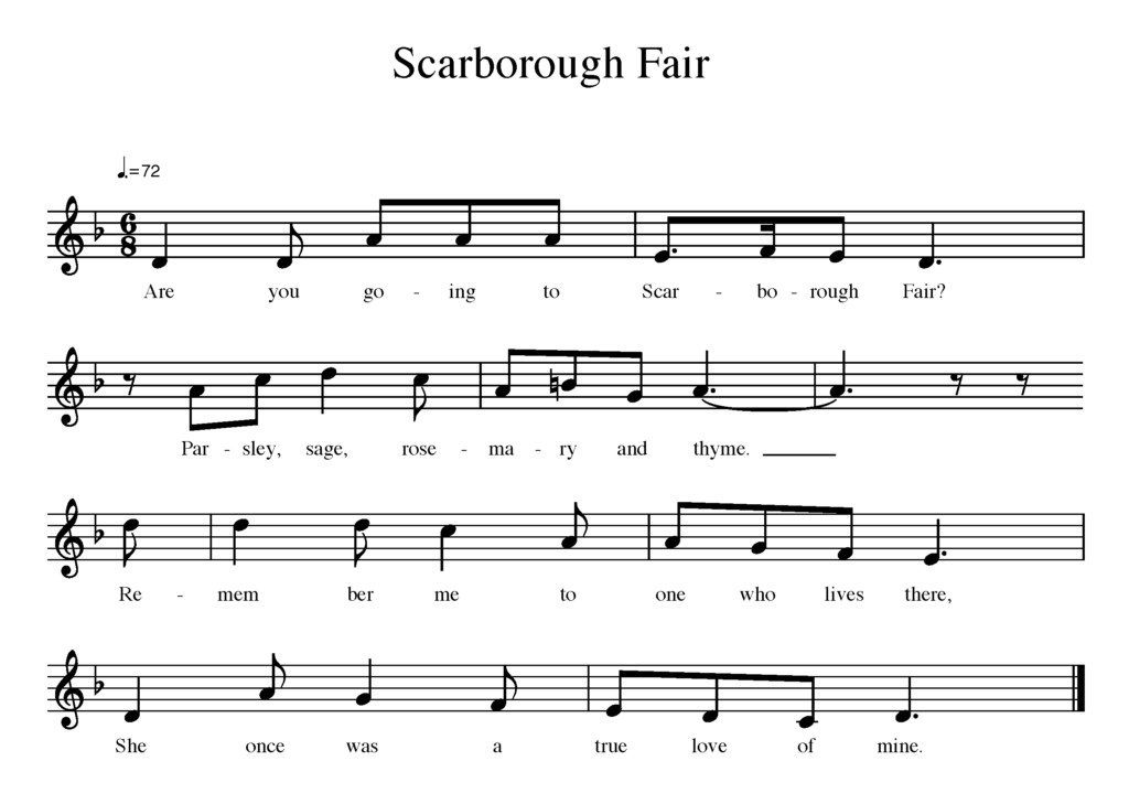 Assunto: Scarborough Fair