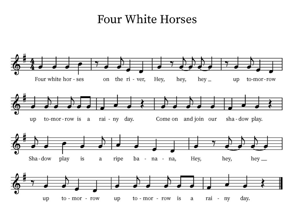 four white horses notation