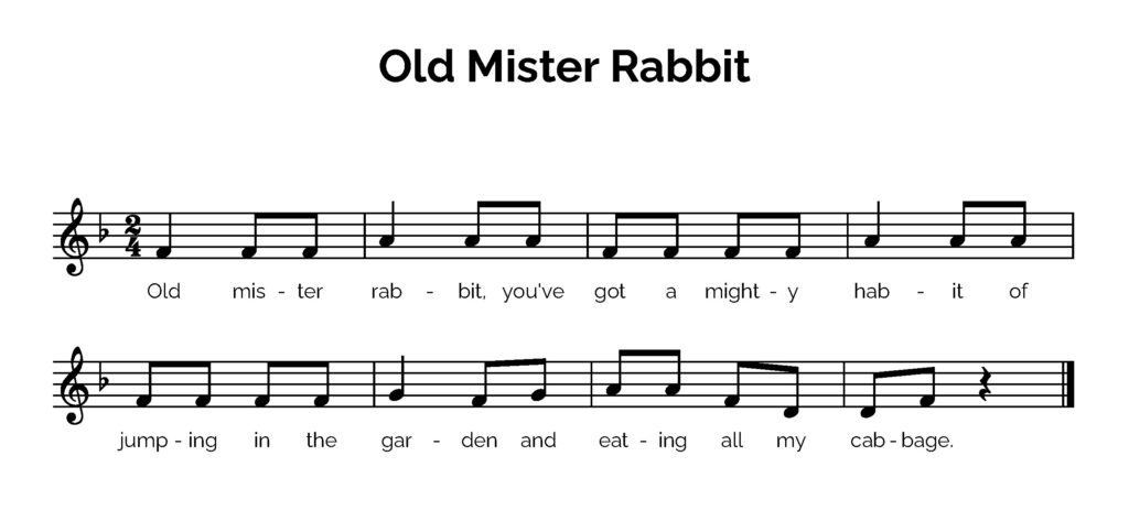 Old Mister Rabbit Notation