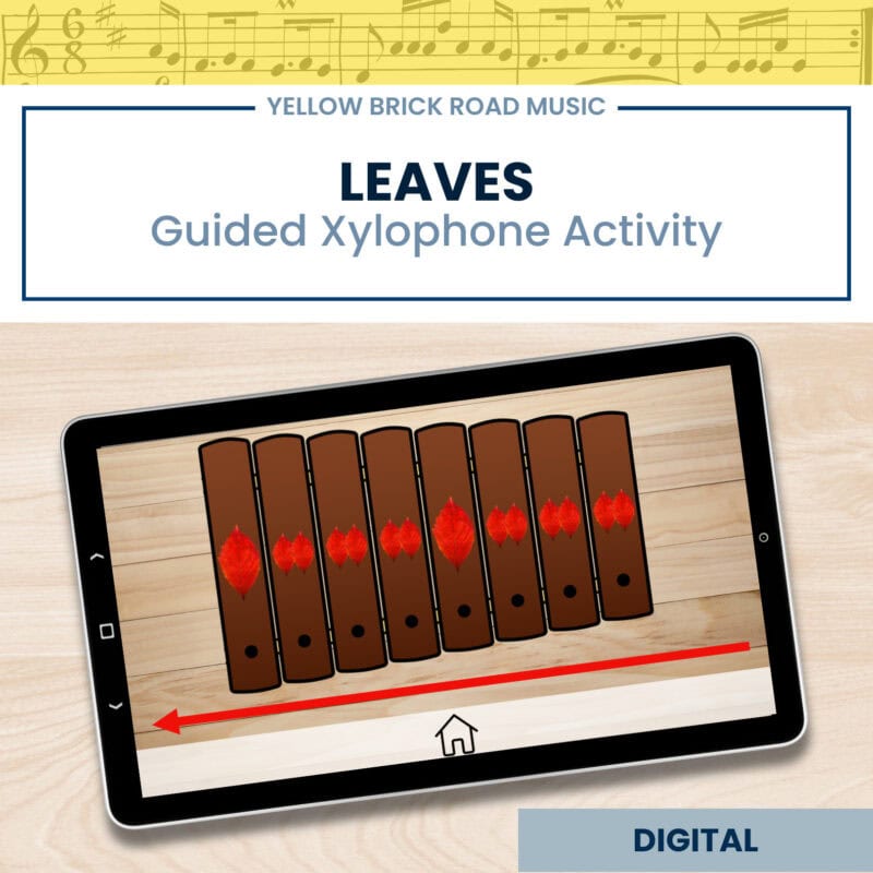 Leaves: a guided xylophone activity to teach high and low - music lesson