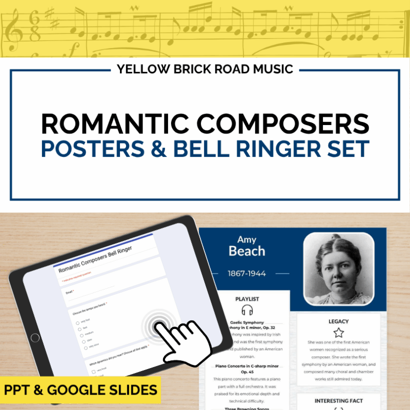 Romantic Composers: Posters and Bell Ringer Set
