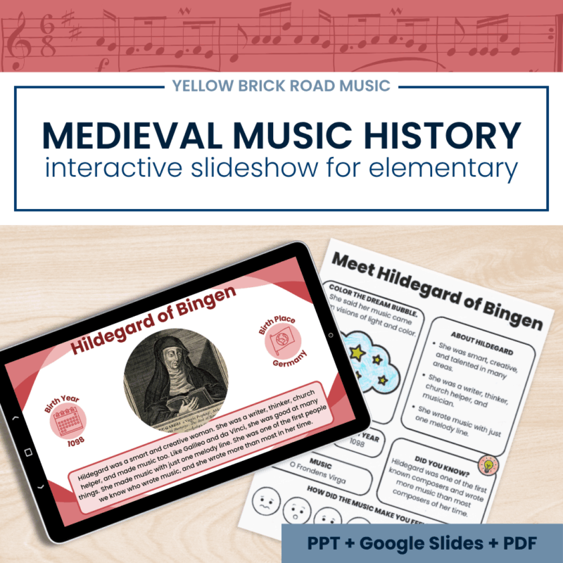 Medieval Period Composers K–2 | Listening, Movement, Maps + Coloring | No Prep