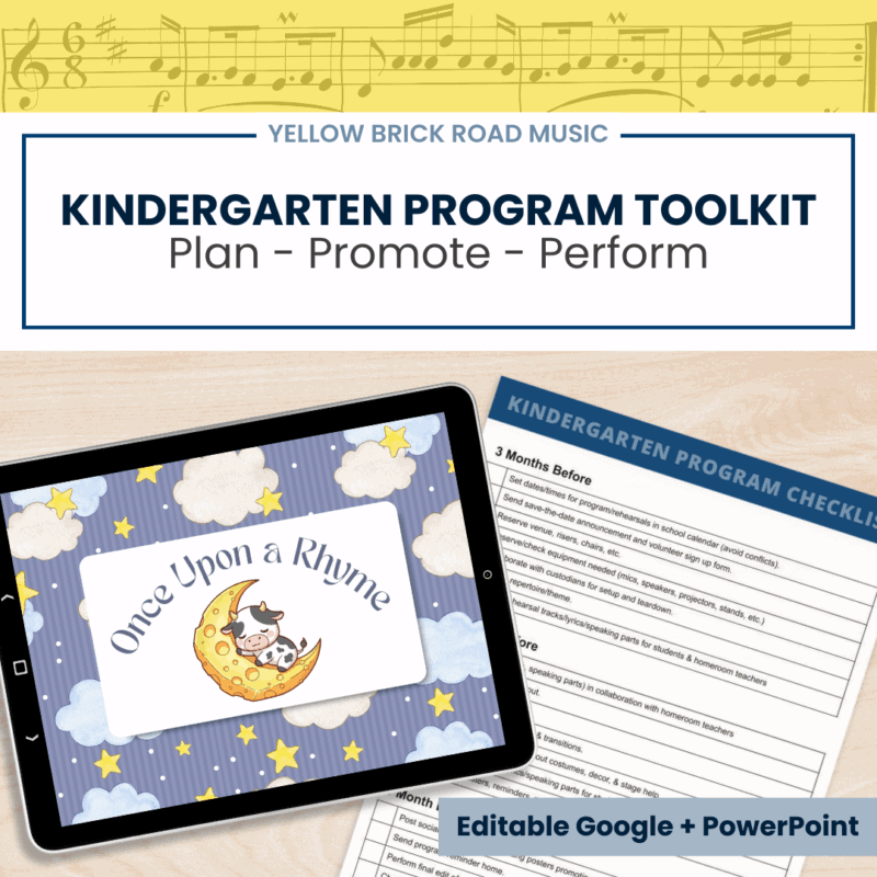 Editable Kindergarten Music Program Planning Toolkit