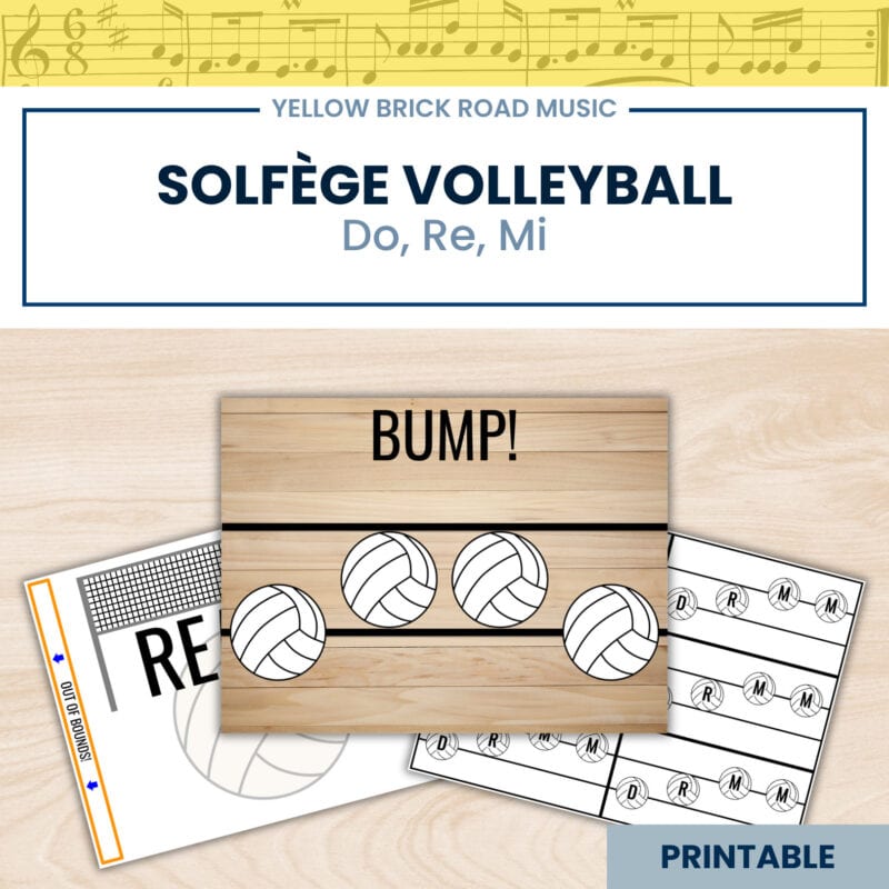 Solfége Volleyball: melodic dictation game with do, re, and mi - Solfége game