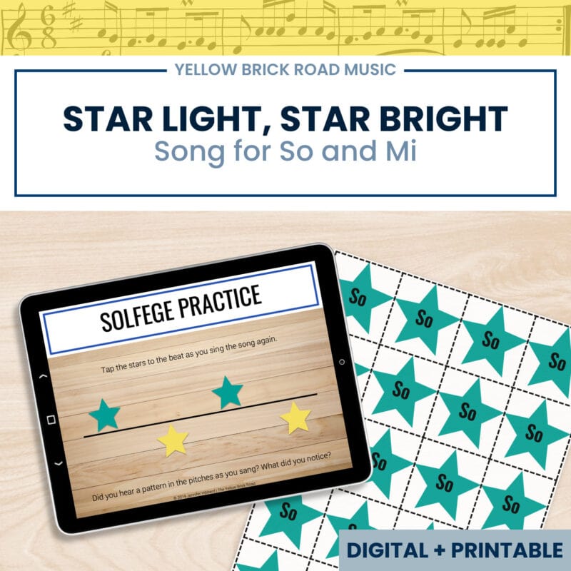 Star Light, Star Bright: a song for teaching so and mi - mi so lesson