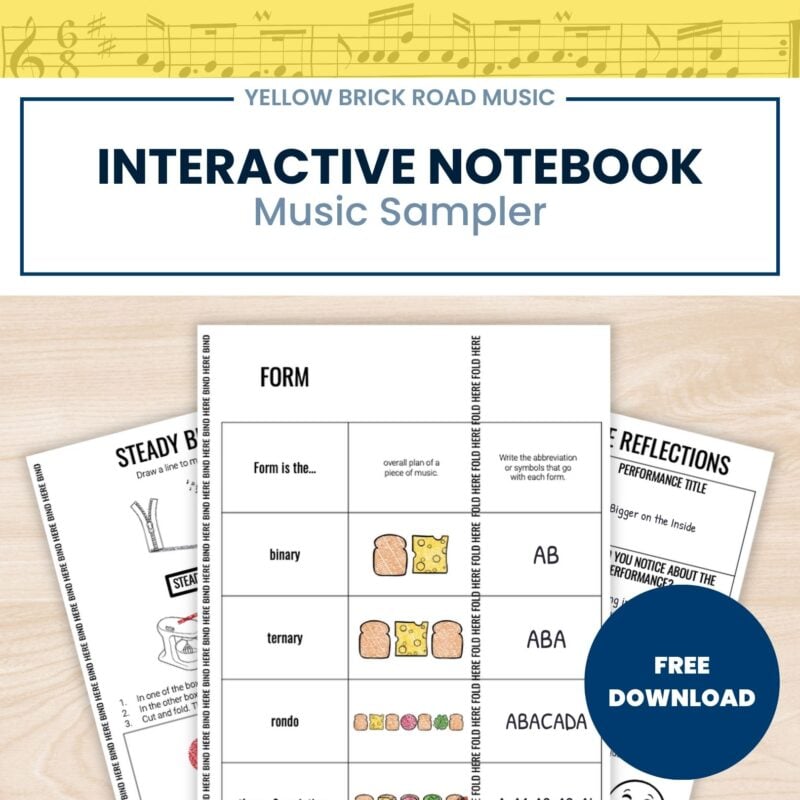 Music Interactive Notebook Sampler - music INB - music worksheets