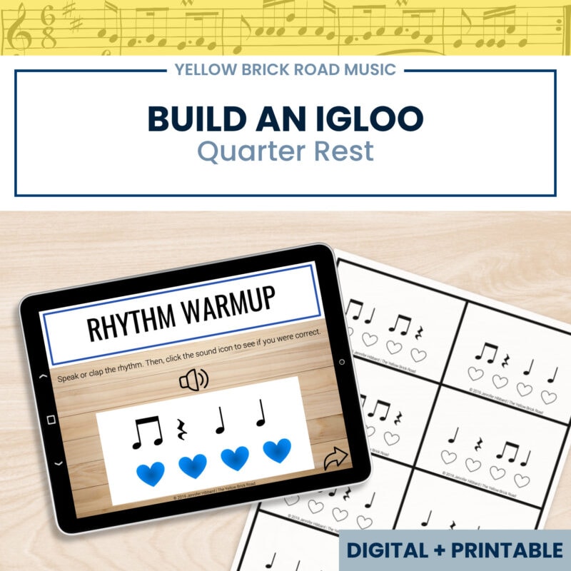 Build an Igloo: interactive winter rhythm game with quarter rest - rhythm games