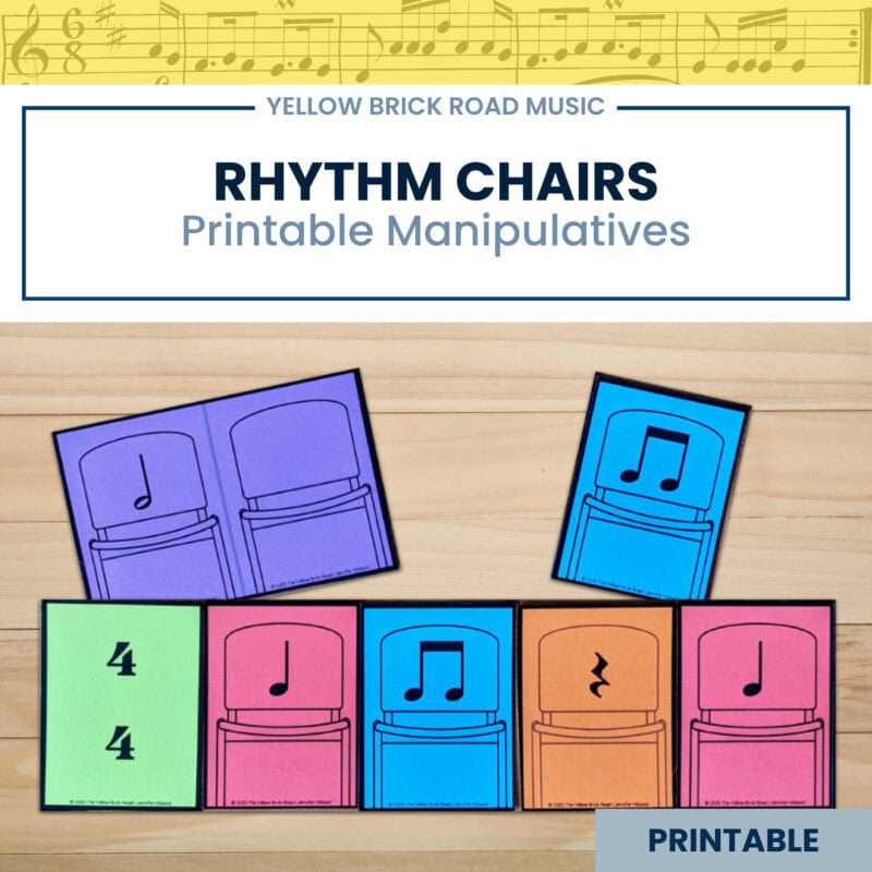 Rhythm Chairs Printable Manipulatives - rhythm manipulatives - music
