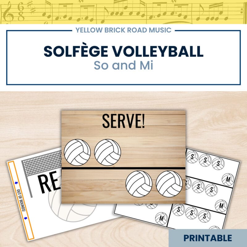 Solfége Volleyball: a melodic dictation game for so and mi