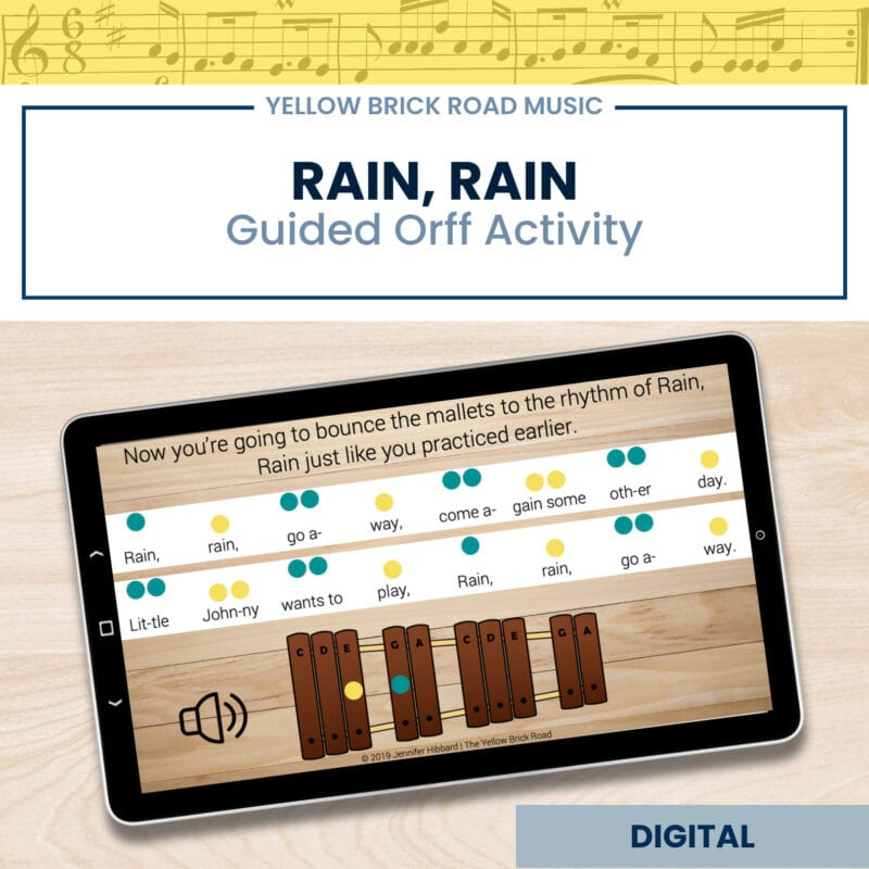 Rain, Rain: a guided lesson for Orff instruments - music lesson - mallets