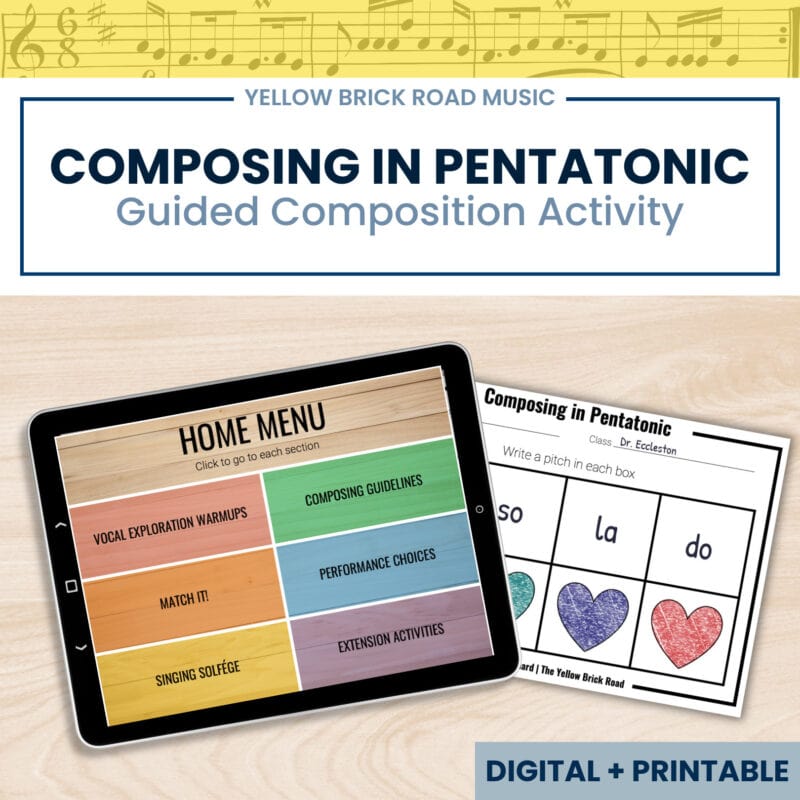 Composing in Pentatonic: a guided music composition activity - music composition
