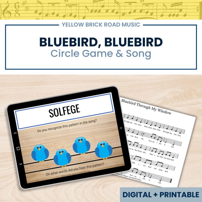 Bluebird, Bluebird - circle game - solfege - mi so la - musical form