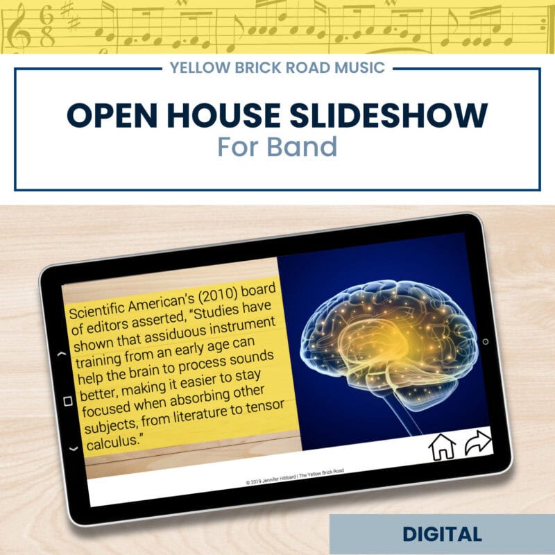 Open House Slideshow for Band - Back to School - Parent-Teacher Night