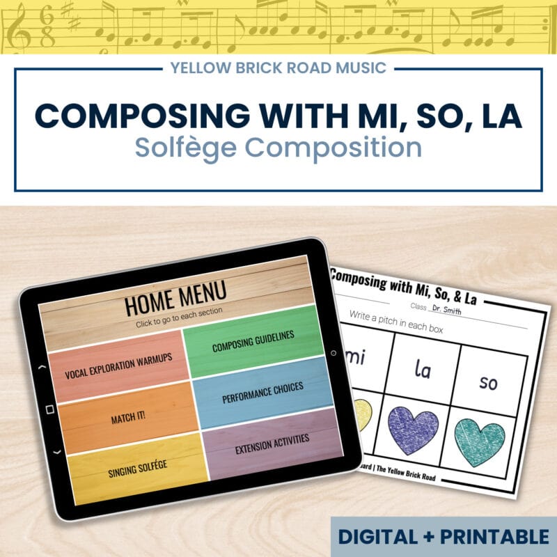 Composing with Mi, So, and La - music composition - Solfége composition
