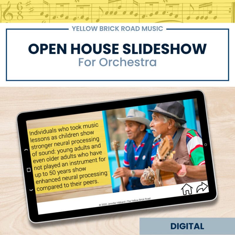Open House Slideshow for Orchestra - Back to School - Parent-Teacher Night
