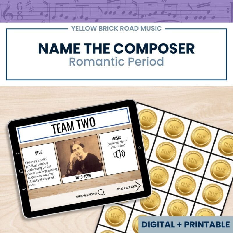 Name the Composer: Romantic Period - music composers game - music history