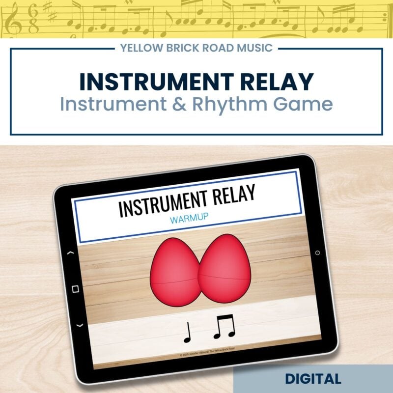 Instrument Relay: a game of instrument and rhythm identification - music games