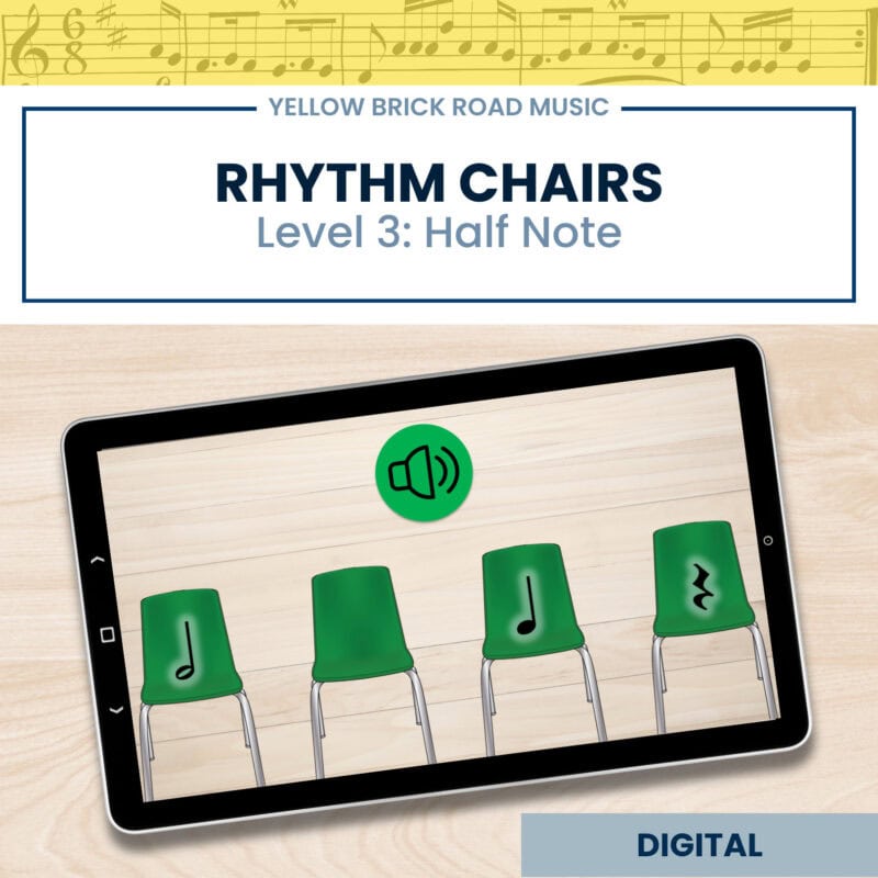 Rhythm Chairs Level Three: half note - rhythm games - half note games
