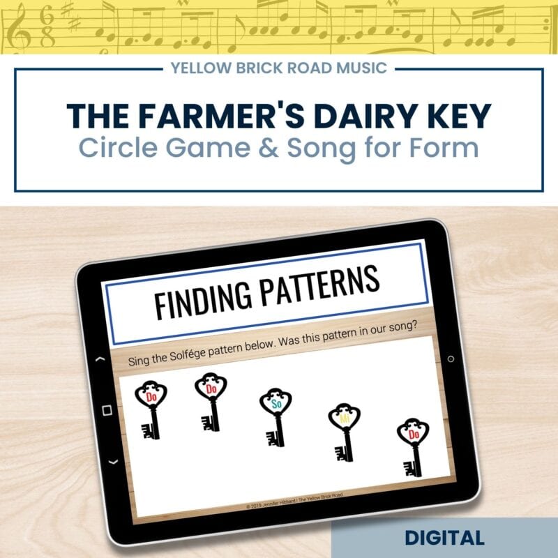 The Farmer's Dairy Key: a circle game and song to teach form - musical form