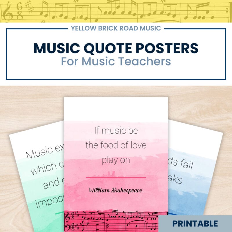 Music Quote Posters for Music Teachers - classroom decor - classroom posters