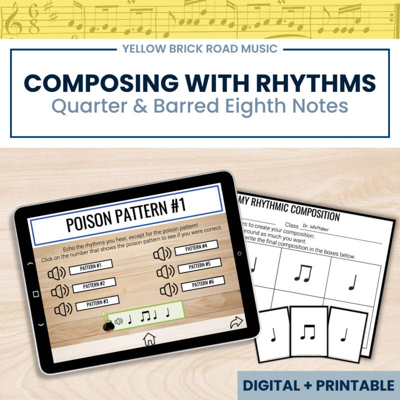 Composing with Rhythms: Quarter and Barred Eighth Notes - music composition