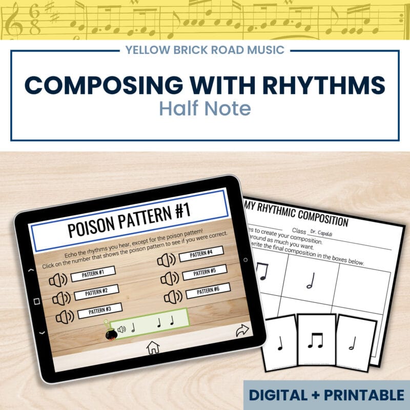 Composing with Rhythms: Half Note - music composition - rhythm lesson