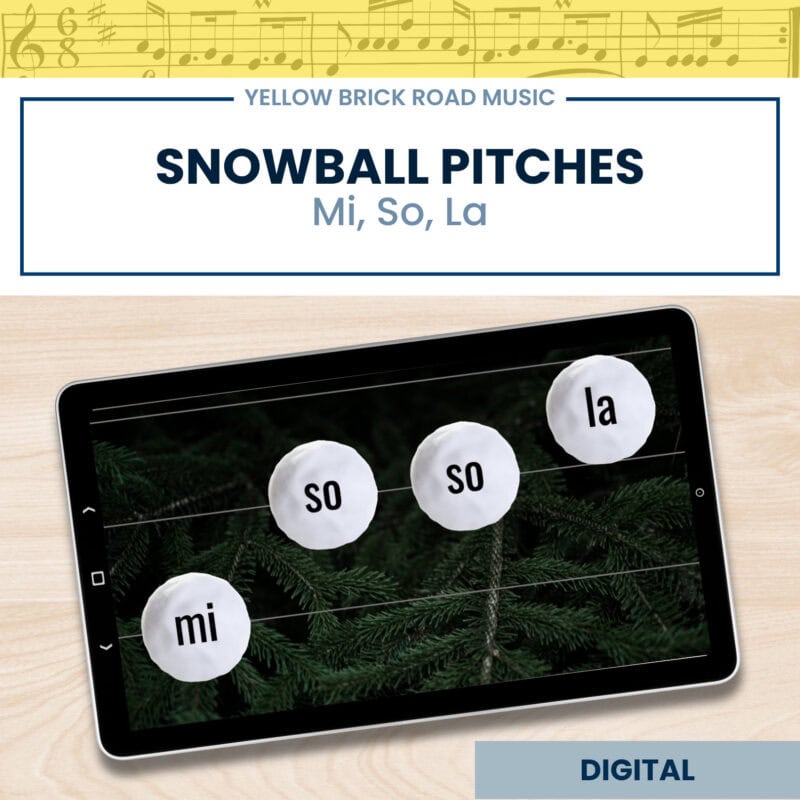 Snowball Pitches: mi, so, la - Solfége games - melody games - mi so la games