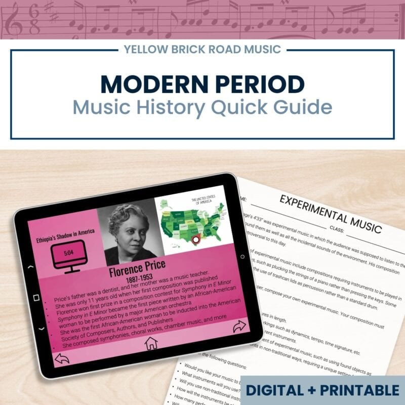 Modern Period in Music History Quick Guide - Music Composers