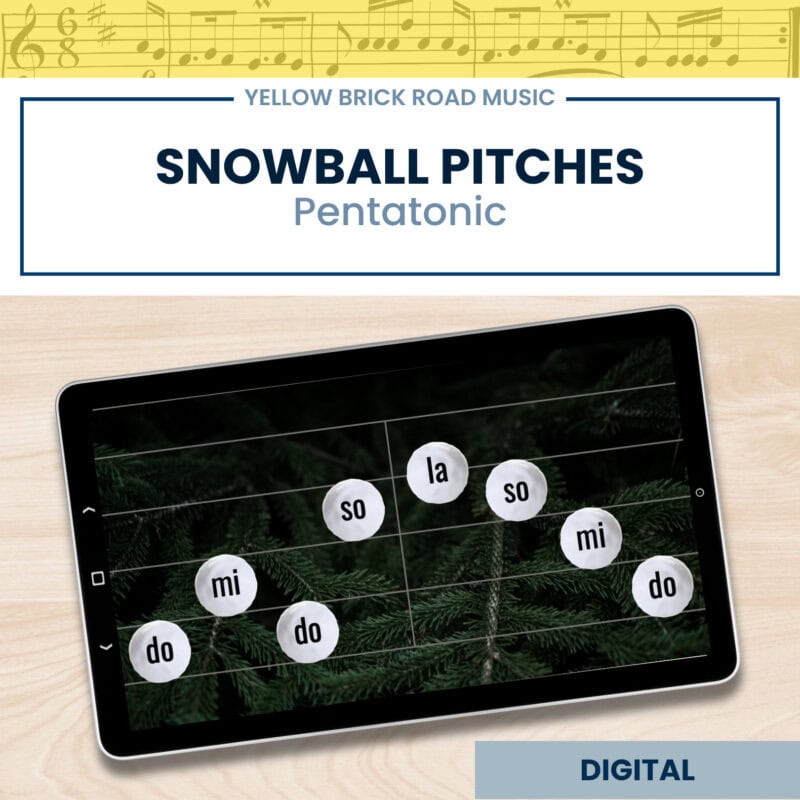 Snowball Pitches: Pentatonic - Solfége games - music games - do re mi so la