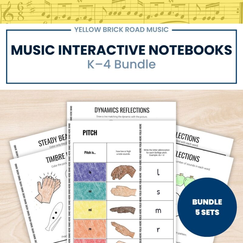 Kindergarten-4th Grade Music Interactive Notebook Bundle