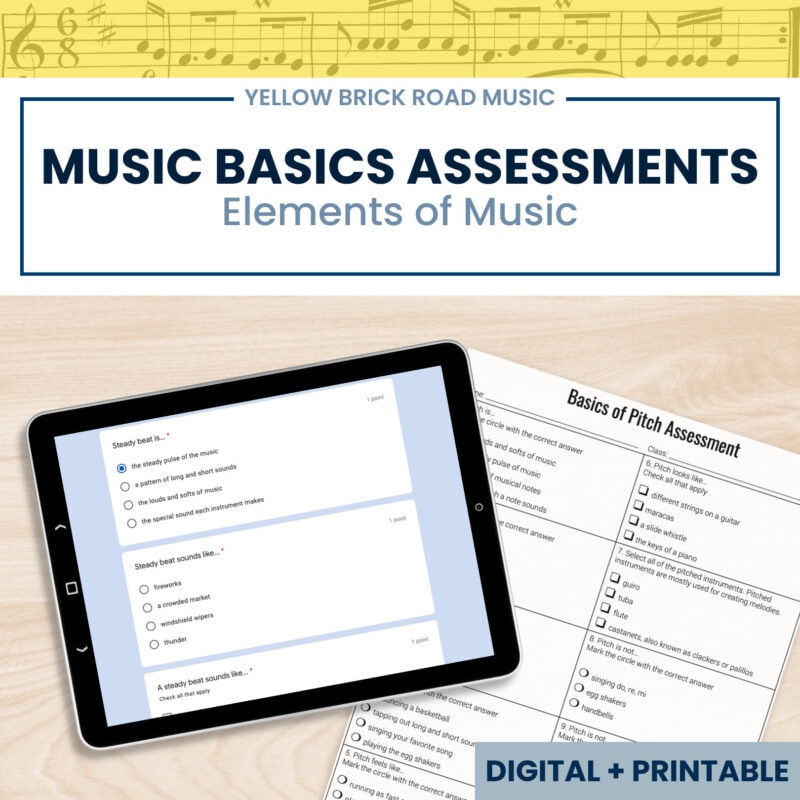 Music Assessments for the Basics Bundle - Elements of Music Assessments