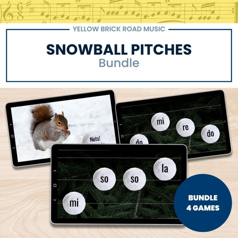 Snowball Pitches Bundle - musical pitch - music games - Solfége games