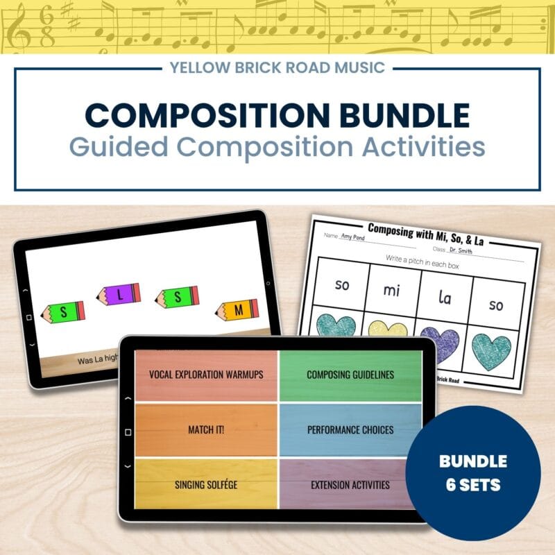 Composition Bundle: guided composition activities for elementary music