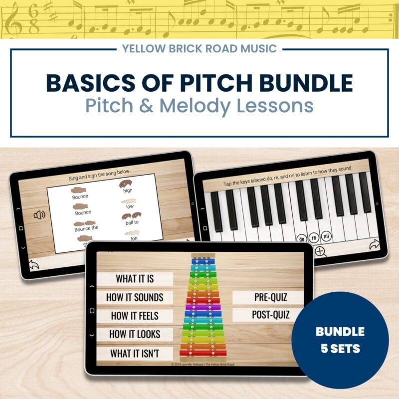 Basics of Pitch Bundle - Musical Pitch Lessons - melody lessons - musical pitch