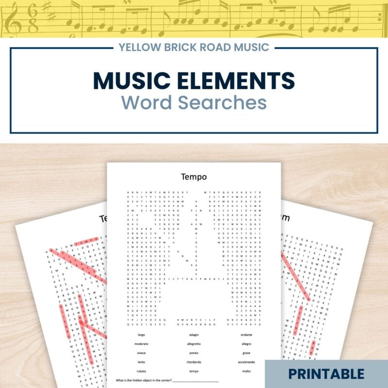Music Elements Word Searches