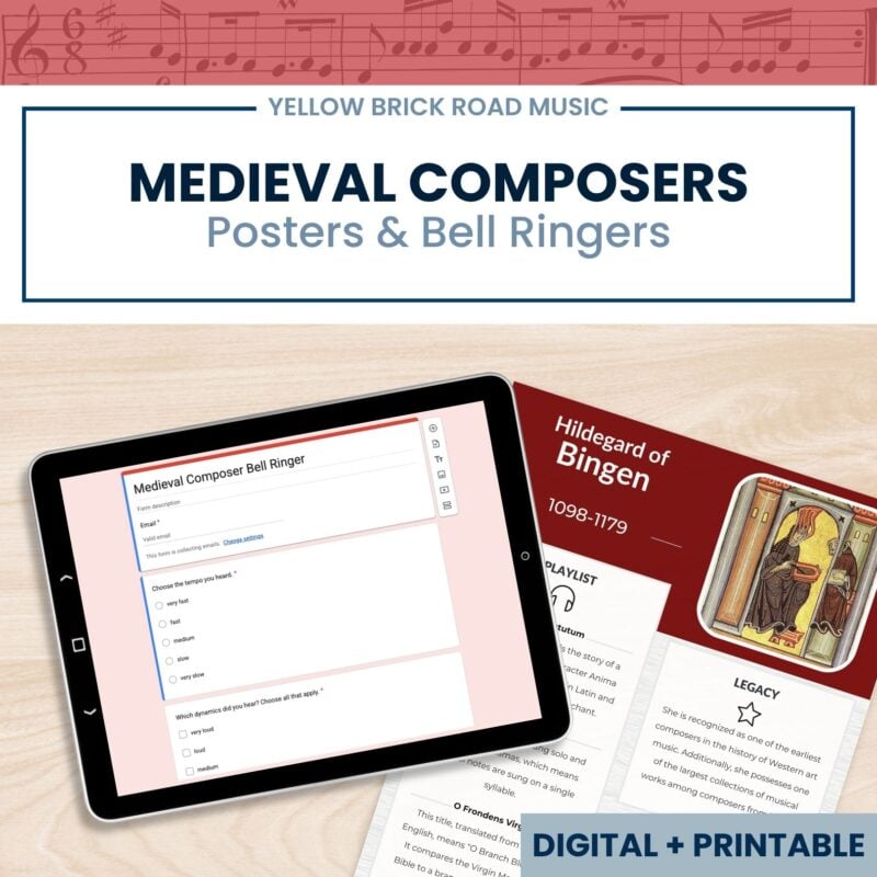 Medieval Composers: Posters and Bell Ringer Set