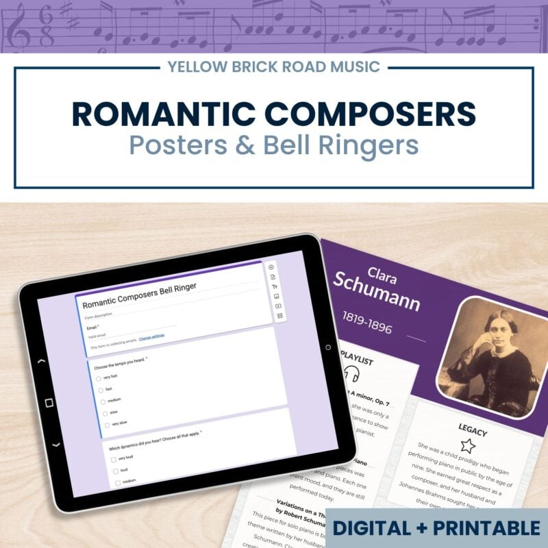 Romantic Composers: Posters and Bell Ringer Set