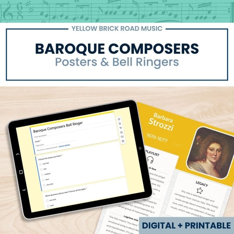 Baroque Composers: Posters and Bell Ringer Set