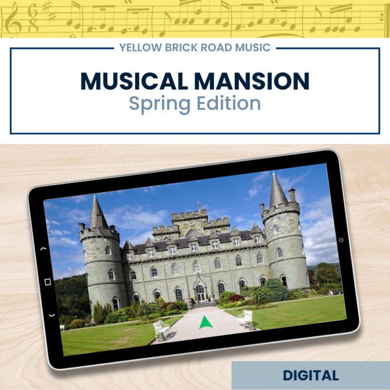 Musical Mansion Spring Edition: no prep digital sub plan for music - music sub
